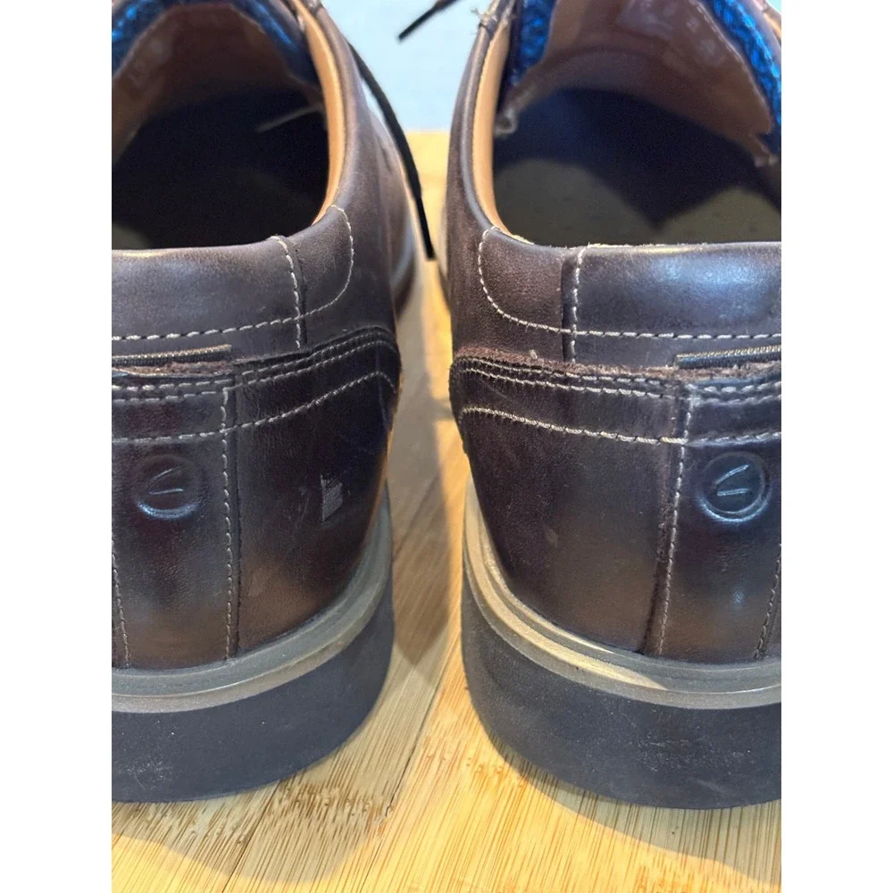 Mens Clarks Brown Leather Dress Oxford Active‎ Air Vent Comfort Size 12 SKU69